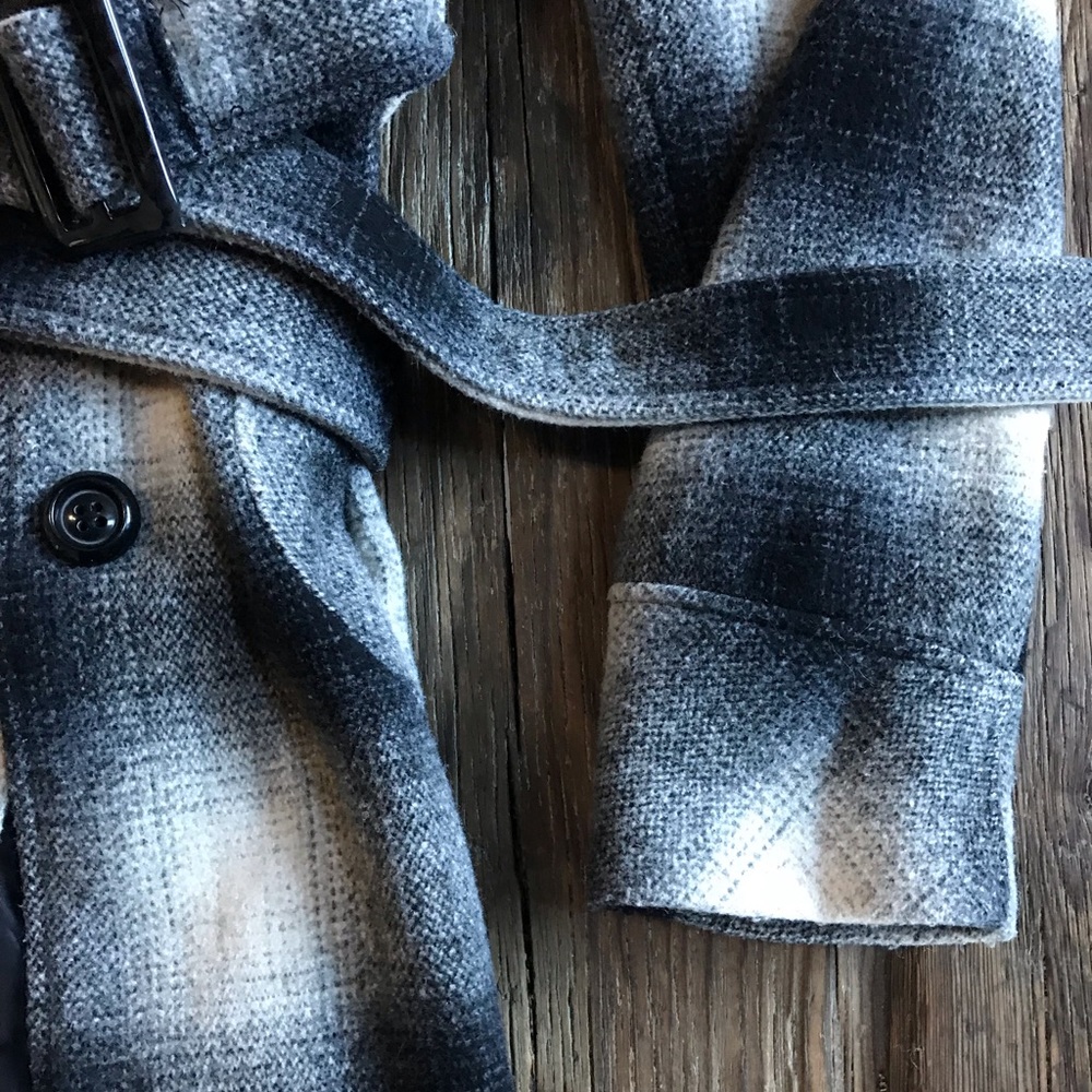 Flannel style  hoodie coat